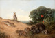 Large 19th Century Family of Rabbits Landscape - Henry Barnard Gray (1844-1871)