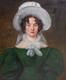 Large 19th Century British Victorian School Portrait of Matilda Currie in Bonnet