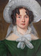 Large 19th Century British Victorian School Portrait of Matilda Currie in Bonnet