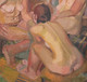 Large Early 20th Century Three Female Nudes Portrait by Harry Barr (1896-1987)