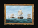 Large 19th Century Dutch Ships Whaling Whale Hunting Marine Oil Painting