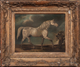 18th Century White Arabian Race Horse "Lop By Crop" George Stubbs (1725-1806)