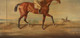 Large 19th Century Race Horse Portrait "Weather Gauge" & Jockey John Tiny Wells
