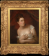 18th 19th Century French School Portrait Of A Partially Nude Woman Oil Painitng