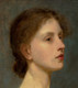 19th Century Newlyn School Side Profile Portrait Of A Young Girl - ROBERT ANDREW