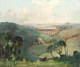 Large Circa 1920 Lincolnshire Viaduct Landscape by Herbert Rollett (1872-1932)