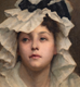 Large 19th Century English School Portrait Of A Girl Wearing A Bonnet signed GEM