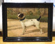 Fine Large 19th Century Jack Russell Terrier Dog Portrait Antique Oil Painting