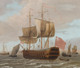 Large 17th Century Dutch Fishing & Naval Ships LUDOLF BAKHUIZEN (1630-1708)