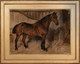 Large 19th Century English Portrait Of A Bay Carriage Horse JOHN EMMS (1843-1912