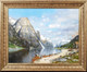 Huge 19th Century Norwegian Fjord Mountain Landscape Norway ADELSTEEN NORMANN