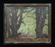 Large 20th Century New Forest Woodland Landscape & Ponies by Charles LEEK