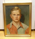 Early 20th Century English School Young Rugby Player Portrait Antique Painting
