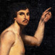 Large 19th Century French School Full Length Portrait Of A Nude Man Naked