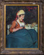 19th Century Italian Portrait Of A Lady Repairing A Parasol by E GIACHI Signed