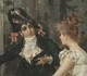 19th Century Spanish Gentleman & Lady Lovers Woodland Scene by R M LA MONACA