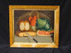 18th Century English Naive School Kitchen Food Cat & Mouse Still Life Folk Art