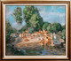 Large 20th Century Russian Dacha Children Beach Holiday Landscape Litvinienko