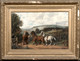 Large 19th Century Plough Horses Returning Home Farm Landscape A F W BURTON