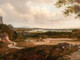 Large 19th Century German Rhine River Landscape by Adolphe Malherbe dated 1869