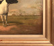 Large 19th Century Portrait Of A Black & White Terrier Dog "Orlando" Landscape