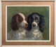 Large Circa 1910 Dog Portrait Of "Honey & Napoleon" English Springer Spaniels