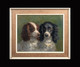 Large Circa 1910 Dog Portrait Of "Honey & Napoleon" English Springer Spaniels