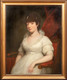 Large 19th Century Portrait of A Lady Mary Ann Pigot White Dress William Beechey