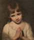 Large 19th Century Girl Portrait The Prayer Portrait JOSHUA REYNOLDS (1723-1792)