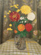 Large Circa 1940 English Still Life of Chrysanthemums Eunice Simeon (1906-2001)