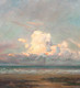 Large 1923 Impressionist The Storm Cloud, Looe Beach, Cornwall HAROLD VIVIAN
