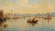 Huge 19th Century View Of Venice Italy Canal Venezia JAMES SALT (1850-1906)