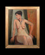 Huge early 20th Century Modigliani Nude Lady Portrait by WILLIAM CROSBIE