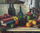 Huge French Post Impressionist Still Life Fruit Bottles PAUL CEZANNE (1839-1906)