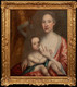 Large 17th Century English School Portrait Of A Wet Nurse & Baby Breastfeeding