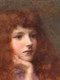 Large 19th Century Redhaired Girl Portrait George Sheridan KNOWLES (1863-1931)