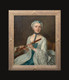 Large 18th Century French School Portrait Of a Lady Holding A Flute Musical