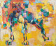 Huge 1960 Abstract American Boxer Dog Portrait John Battenberg (1936-2013)