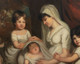 Huge 18th Century English Mrs Spencer Mother & Children Family Portrait BEECHEY
