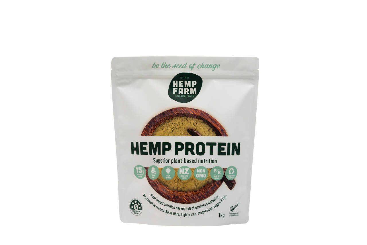 Hemp Farm® Organic NZ Hemp Protein Powder 1kg The Hempstore Aotearoa