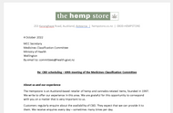 The Hempstore's submission on CBD scheduling – 69th meeting of the Medicines Classification Committee