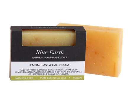 Blue Earth Hemp Soap - Lemongrass And Calendula - Regular 85g