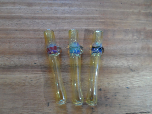 Glass One-Hitter - Small Wavy Fumed Generic