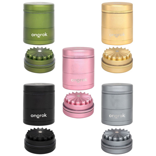 ONGROK Flower Petal Toothless Aluminum Storage Grinder | 5pc 2.2"