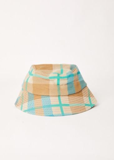 Millie Hemp Bucket Hat - Tan Check