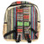 ThreadHeads Black Leaf Colorful Stripes Hemp Backpack | 12"x15"