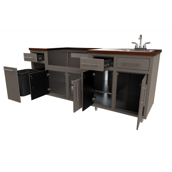 Challenger Coastal Series 80" Kitchen Island - COGI-80.875-WGDDS 1