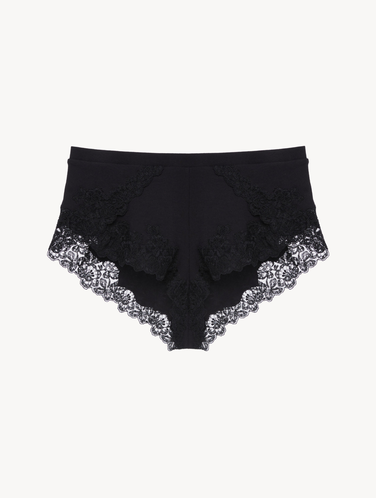 0400~Lace Triangle Bra with Logoed Elastic main image 1