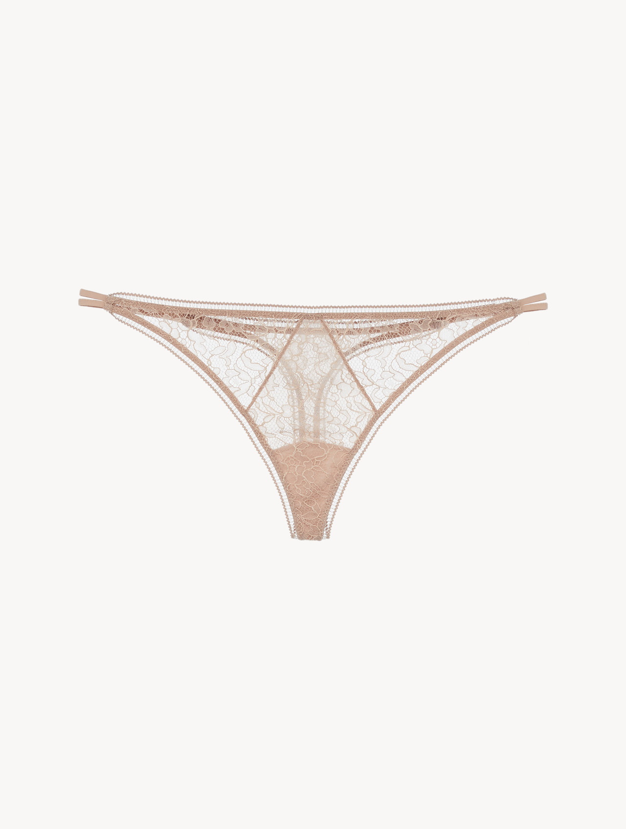 Luxury Leavers Lace Medium Panties in Black La Perla