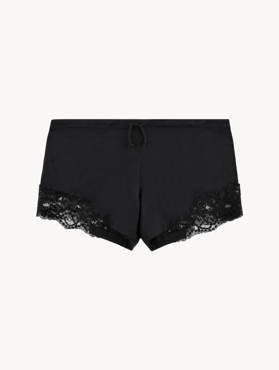 Luxury Cotton Pajama Shorts in Black